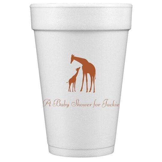 Giraffe Duo Styrofoam Cups